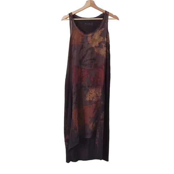 ma+ch Marika Charles Womens Dress 2 Medium Hand Dyed Silk Supima Ethereal Artsy - Picture 1 of 8